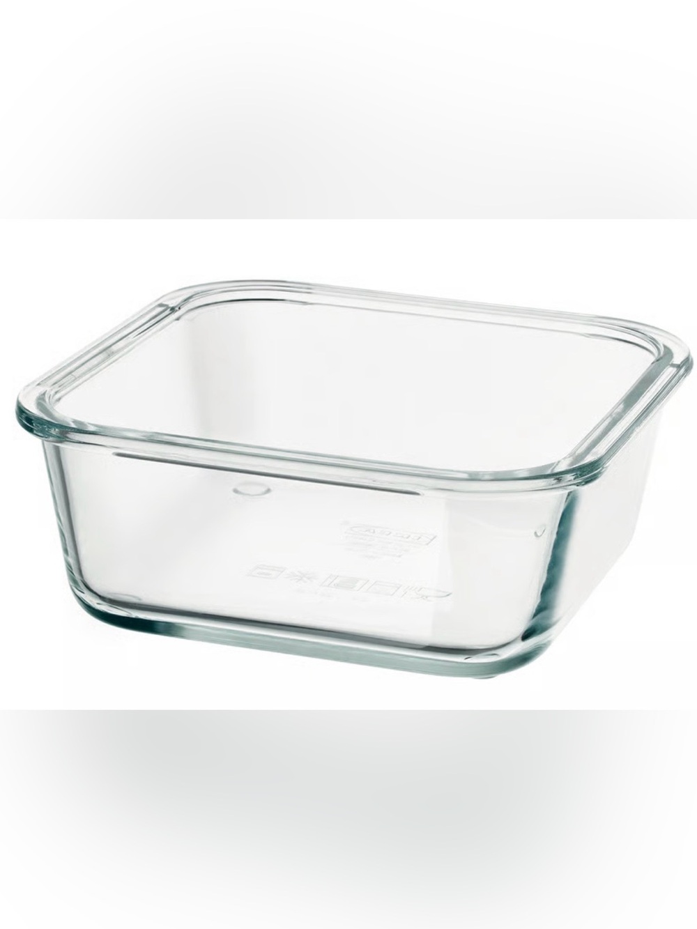 IKEA Glass 5.5 x 5.5 x 2’ deep Rectangle clear Food Bowl